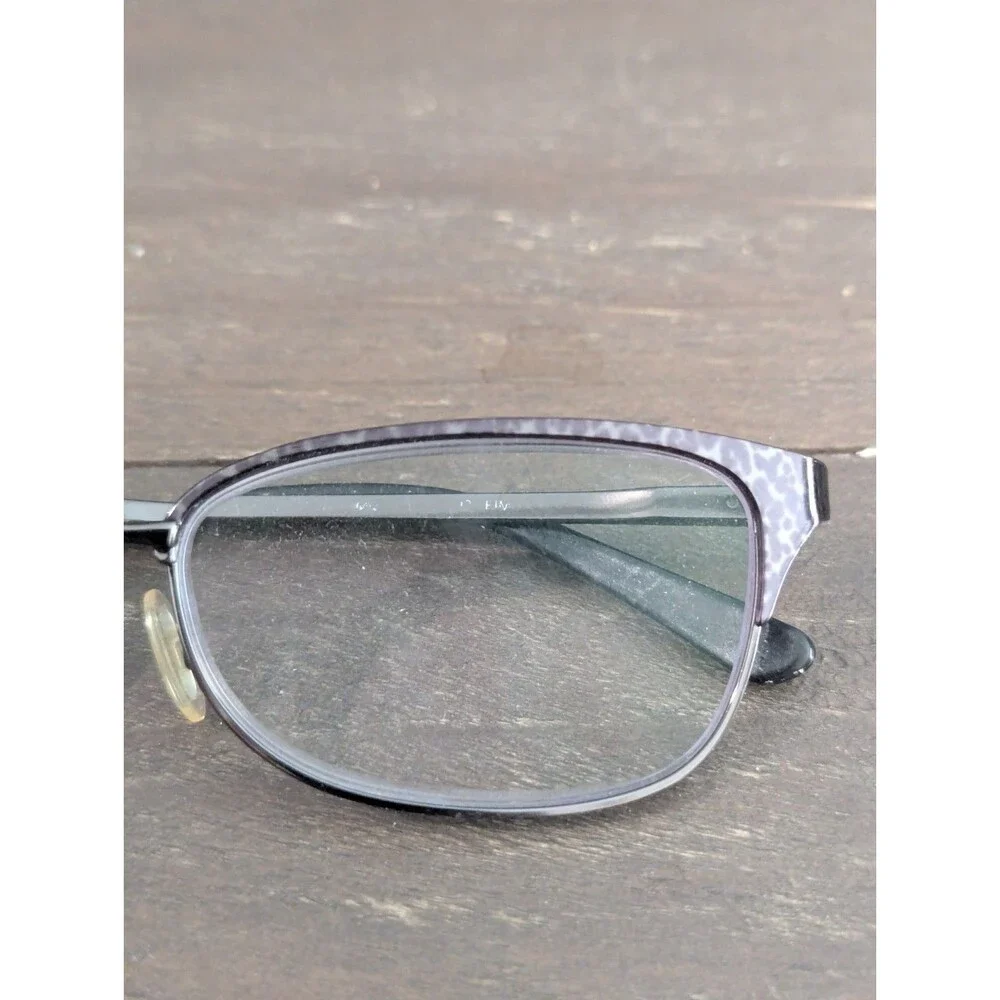 Jimmy Choo Eyeglasses 92 FJB Leopard Purple/Silver Metal Frame Italy‎ Read